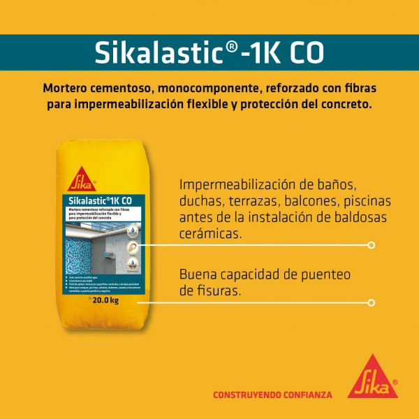 Sikalastic 1K 18Kg Mortero Para Impermeabilizaciones Flexibles