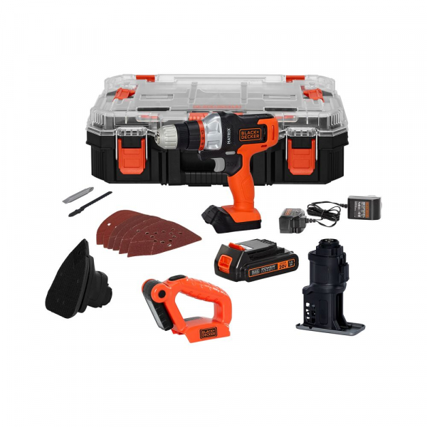 Taladro Atornillador Inalambrico 4 En 1 Black+Decker Mtx20K4-B3 20V