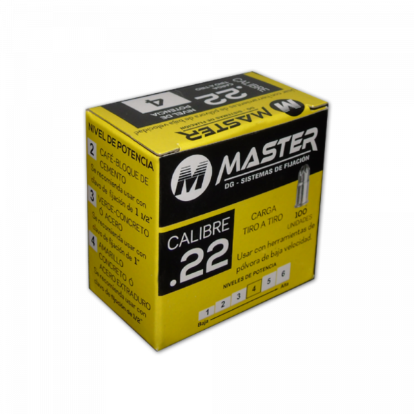 CARGA AMARILLA NIVEL 4 CALIBRE 22 CAJA X 100 UNDS