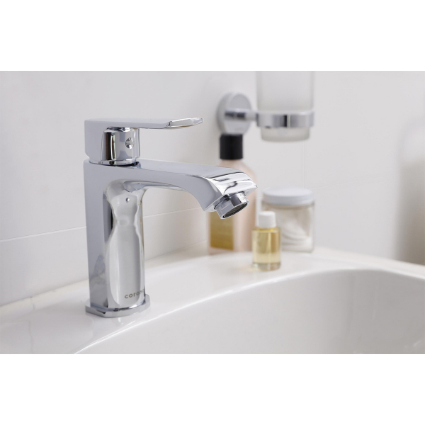 Llave Subconjunto Monocontrol Lavamanos Baja Cromo Thames Corona Th1015551