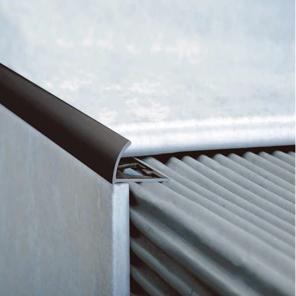 Atrim 1707 Aluminio Guardacanto Arco 10Mm Negro Mate