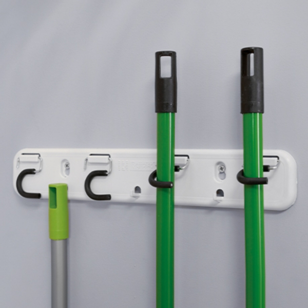 Soporte Para Escobas Plastico Color  Blanco Ref. 5635