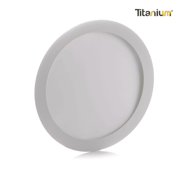 Panel Led Incrustar Redondo 18W 8 Titanium Tta06 Luz Blanca 6500K 