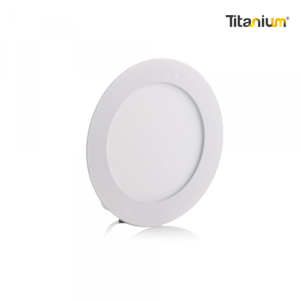 Panel Led Incrustar Redondo 6W 4 Titanium Tta03 Luz Blanca 6500K 
