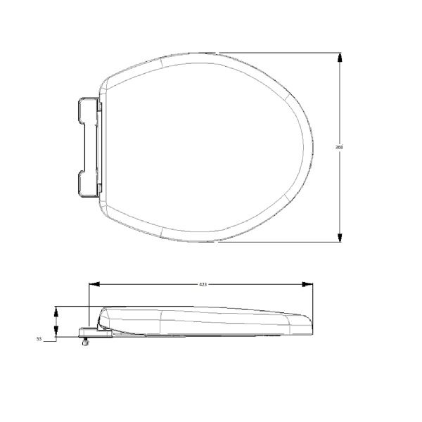 Asiento Para Sanitario Active Cs Redondo Blanco Corona Cierre Suave