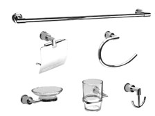 Juego De Accesorios De Baño 6Pz Stretto Stella Cromo 21Ac6000300
