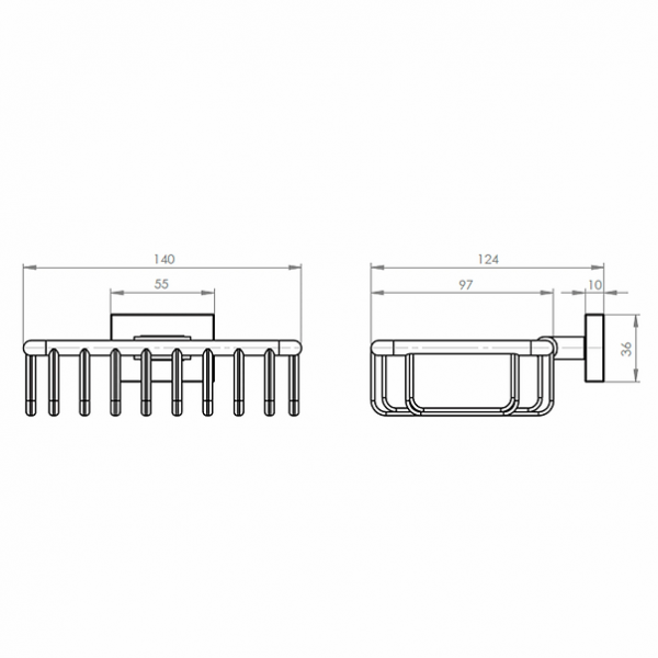 Jabonera Stretto Rubo Cromo