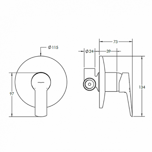 Monocontrol Ducha Arezzo Cromo Stretto 20Zz5703400