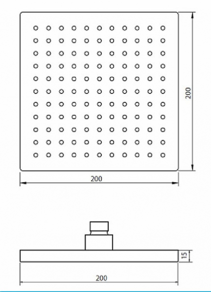 Regadera Cuadrada Turia 8