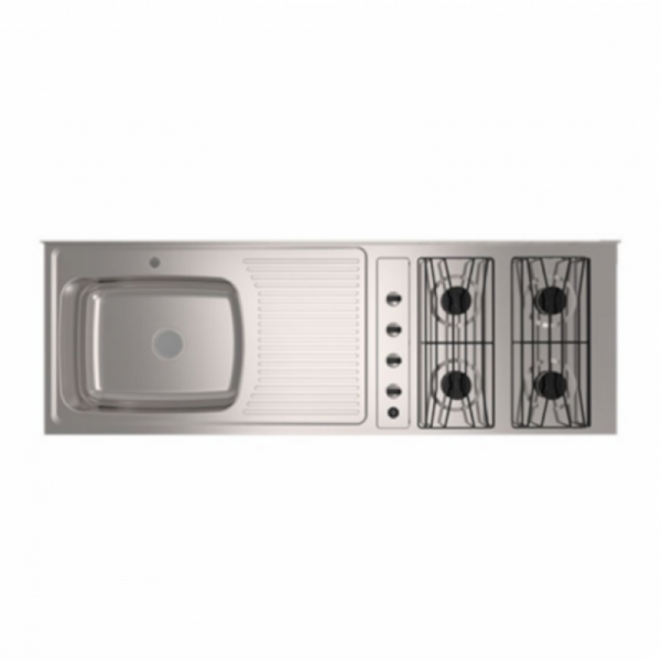 Meson Acero Inoxidable 150X50 North 1749 Monocontrol Esc Derecho Estufa