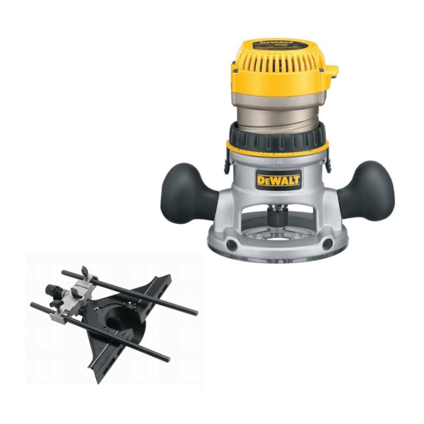 Combo Ruteadora Industrial Más Guía Universal Dewalt DW616-B