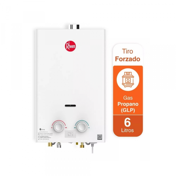 Calentador De Agua 6Lt Gas Propano Tiro Forzado Rheem 600074668