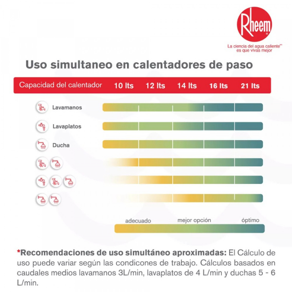 Calentador De Agua 10Lt Gas Natural Tiro Forzado Rheem 600074722