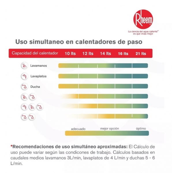 Calentador De Agua 12Lt Gas Propano Tiro Forzado Rheem 600074672 Digital