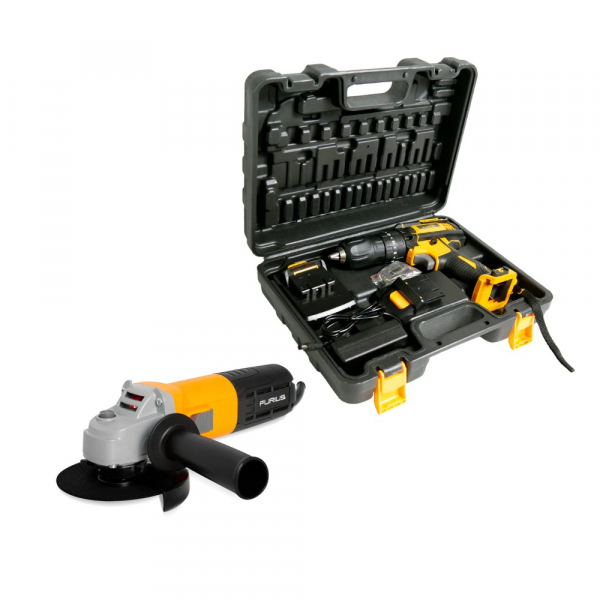 TALADRO INALAMBRICO 1/2 FCD21 + PULIDORA 4-1/2 FG71 FURIUS