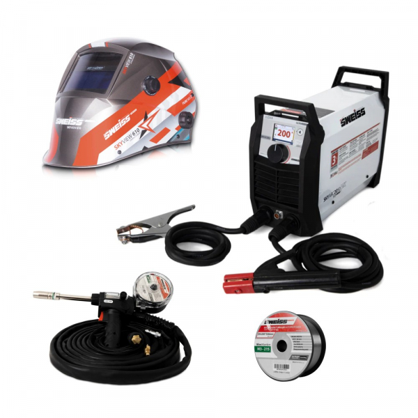 Soldador Swa2057 Sweiss+Antorcha M1-122+Careta C1-611+Rollo Soldadura M3-215