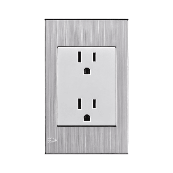 Toma Doble de Incrustar Gris Project ETI46