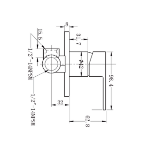 Monocontrol Ducha Marsella Stretto  Oro Atacama