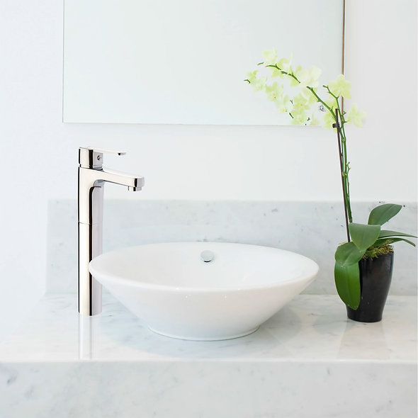 Llave Lavamanos Monocontrol Alto Stretto Carmina Cromo