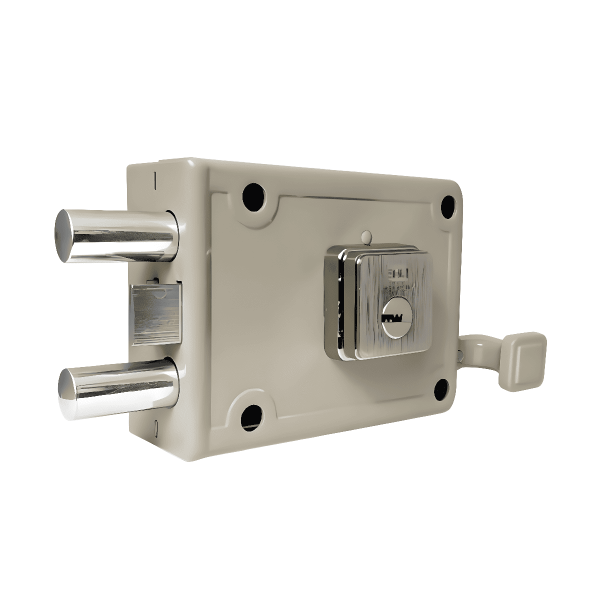 Cerradura de Sobreponer Dos Bulones - Kl 1070 Izquierda - Llave Multipunto