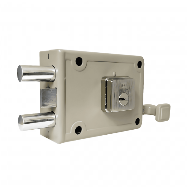 Cerradura de Sobreponer Dos Bulones - Kl 1070 Izquierda - Llave Multipunto