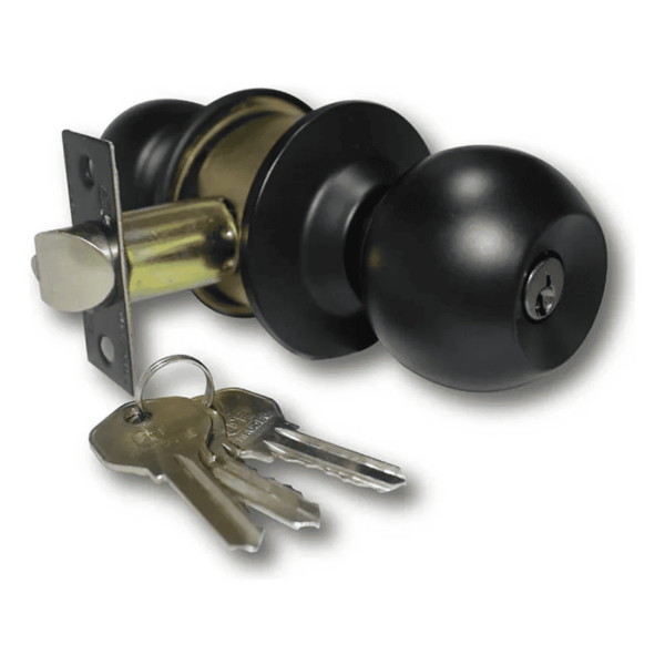 Cerradura de Pomo Cilindrico Metalico - Funcion Alcoba - Kl 501A