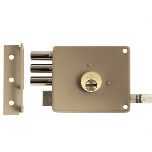 Cerradura de Sobreponer Tres Bulones - Kl 1050 Izquierda - Llave Punto