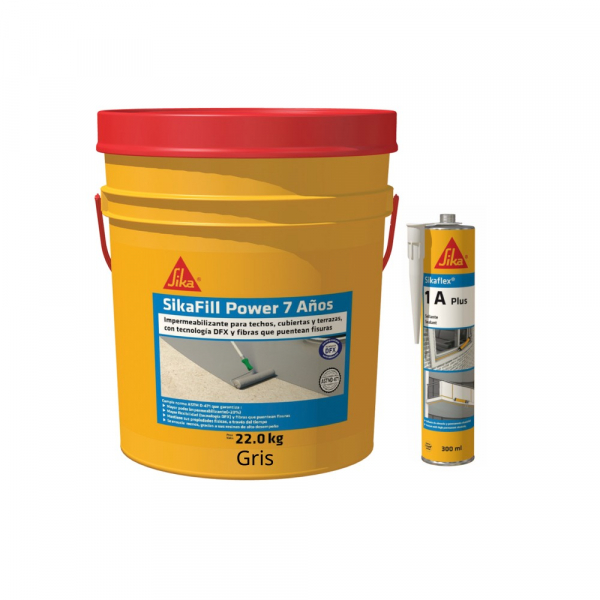 Pague 1 Cu ete Sikafill Power 7 Gris X 22Kg Lleve Gratis 1 Sikaflex Ia Plus Bco 300Ml