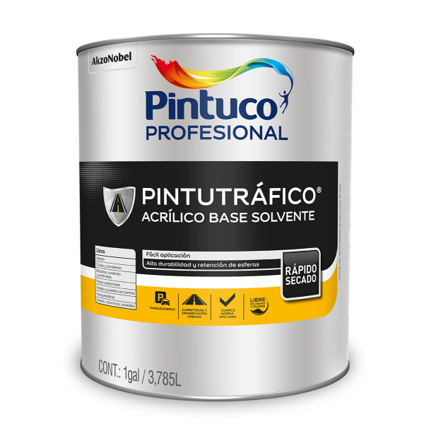 Pintutrafico Acrilico Base Solvente Amarillo 13755-659 Galon.