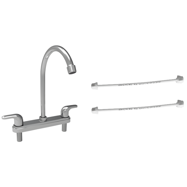 Llave Lavaplatos 8 Lotta Palanca Cromo+2 Acoples 20LP4509001A