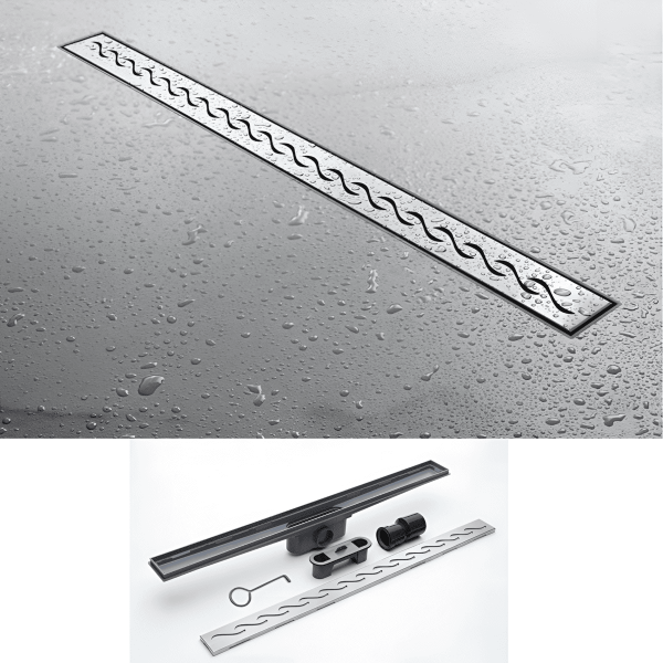 Desague Rio Lineal 70 X 6.8 X 9.7 Cm Wave Onda Acero Inox