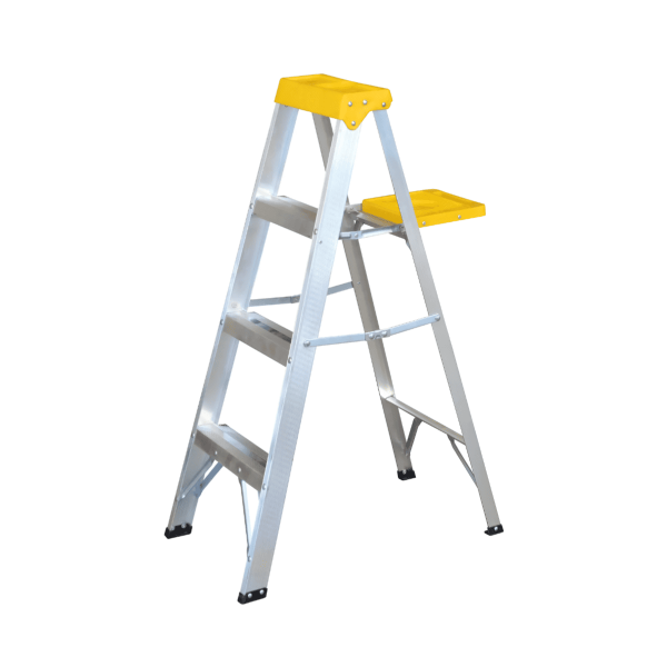 Escalera de tijera tipo III de aluminio y tapa plástica con 3 peldaños SURTEK Et3