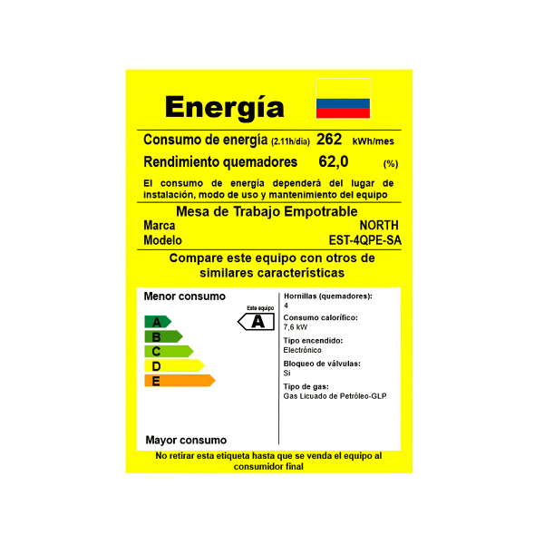 cubierta estufa 4g gas propano sin encendido 9004
cubierta estufa 4g gas natural premiun con