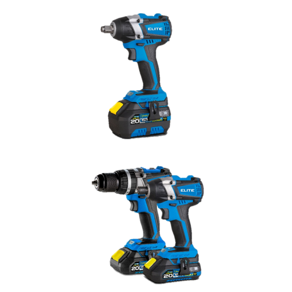 Llave De Impacto Inalambrica + Kit taladro Inalambrico 1/2+ Llave De Impacto 1/4