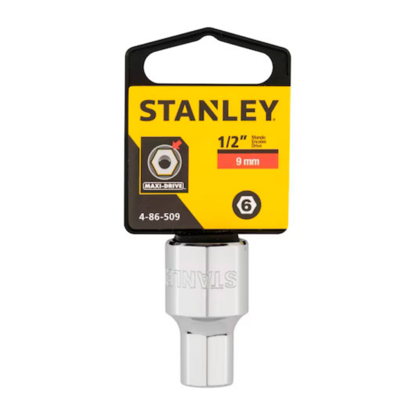 Dado Estándar Métrico 9Mm 6Pt Mando 1/2 Pulgada Stanley 4-86-509