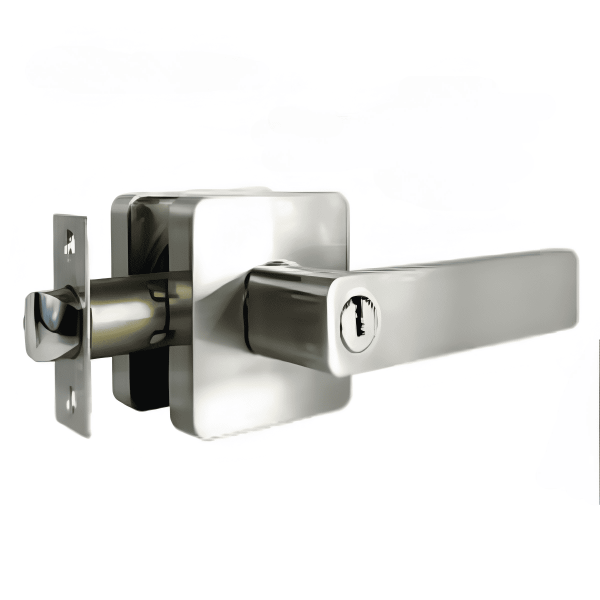 Cerradura Manija Plateado Baño kl 124 b