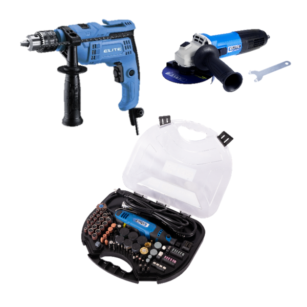Elite Taladro 1/2 Id710+Minipulidora Ag1141+Moto Tool Mt180Kit