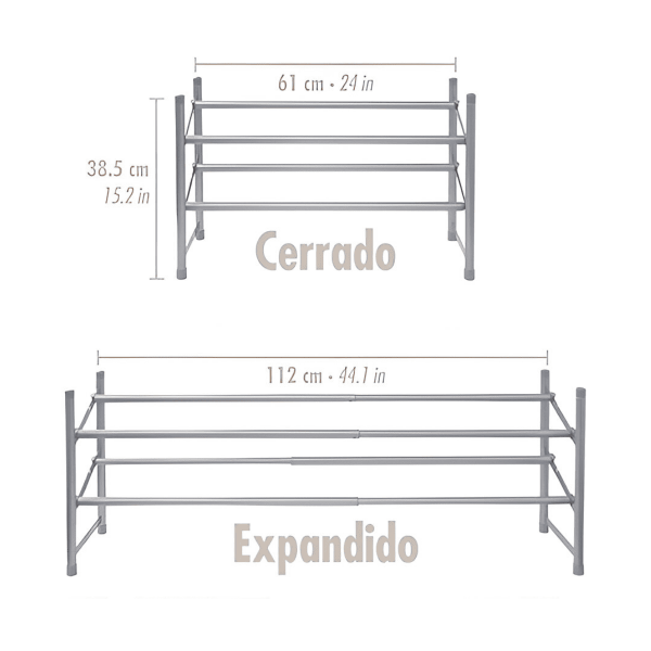 Zapatero Expandible 2 Niveles Blanco F182620