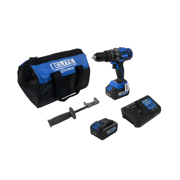 Taladro Percutor Inalambrico 1/2 Pulgada 40v+cargador+2 baterias Elite Sbtp40150
