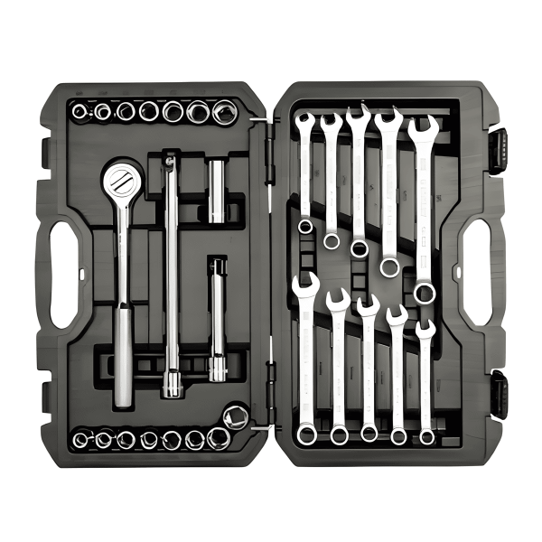 Juego de herramientas mecánicas de 29 piezas con mando de 1/2 pulgada STMT45510-LA Stanley