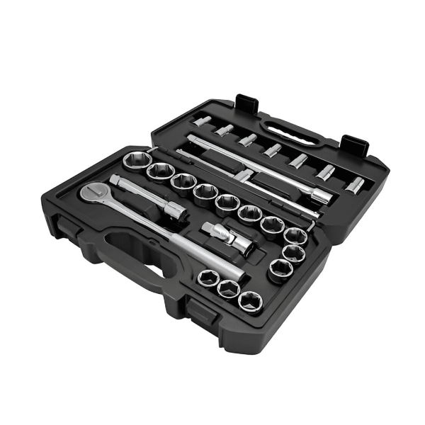 Juego de herramientas mecánicas de 25 piezas con mandril de 1/2 y medidas métricas STMT45508-LA Sta