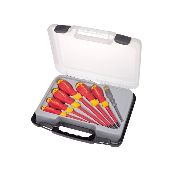 Juego de 7 destornilladores aislados a 1000V de la serie MaxSteel STMT60175-LA Stanley