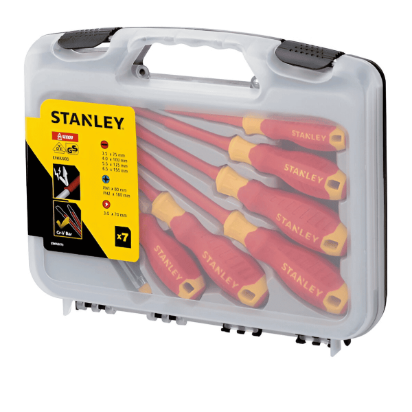Juego de 7 destornilladores aislados a 1000V de la serie MaxSteel STMT60175-LA Stanley