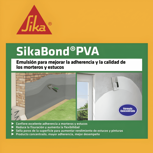 Sikabond Pva Mejorador De Adherencia Y Calidad Para Morteros 1Kg