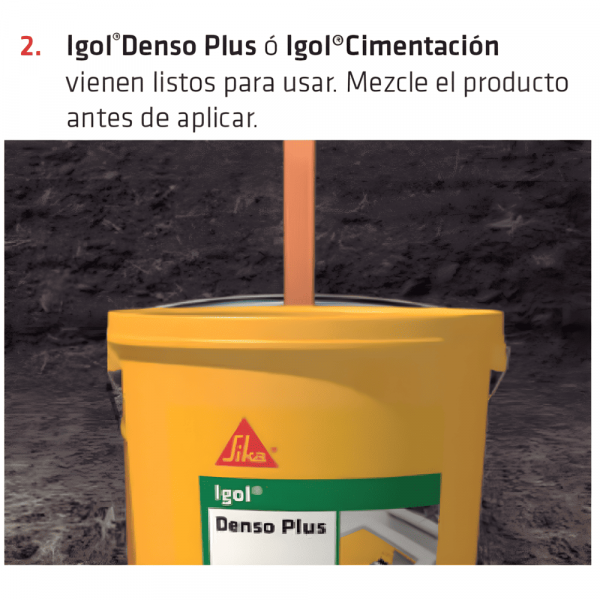 Sika Igol Denso Plus Impermeabiliza Estructuras De Concreto Bajo Tierra 3.5 Kg