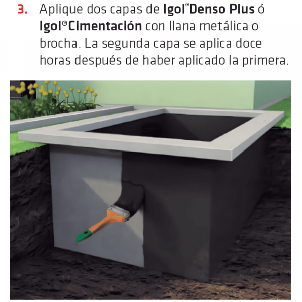 Sika Igol Denso Plus Impermeabiliza Estructuras De Concreto Bajo Tierra 3.5 Kg