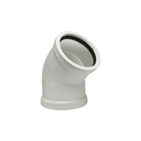 Codo Radio Corto PVC Unión Platino