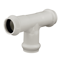 Tee Radio Corto PVC Unión Platino